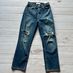 Abercrombie & fitch the ankle straight ultra high rise jeans size 26